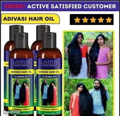 Adivasi Herbal Growth Hair Oil- Pack Of 4, 60 ml each