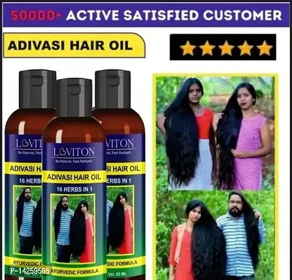 Adivasi Herbal Growth Hair Oil- Pack Of 3, 60 ml each