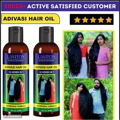 Adivasi Herbal Growth Hair Oil- Pack Of 2, 60 ml each