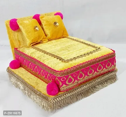 R D Handicraft Thakur ji Singhasan, Laddu Gopal ji Singhasan, Bal Gopal ji Singhasan and Blanket Silk All Purpose Chowki-thumb0