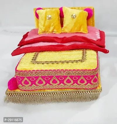 R D Handicraft Thakur ji Singhasan, Laddu Gopal ji Singhasan, Bal Gopal ji Singhasan and Blanket Silk All Purpose Chowki-thumb2