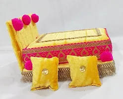 R D Handicraft Thakur ji Singhasan, Laddu Gopal ji Singhasan, Bal Gopal ji Singhasan and Blanket Silk All Purpose Chowki-thumb2