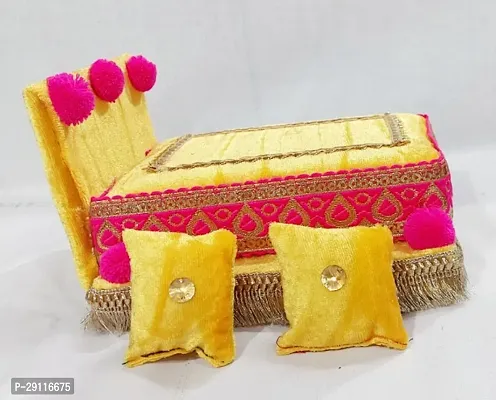 R D Handicraft Thakur ji Singhasan, Laddu Gopal ji Singhasan, Bal Gopal ji Singhasan and Blanket Silk All Purpose Chowki-thumb3