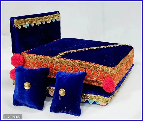 R D Handicraft Thakur ji Singhasan, Laddu Gopal ji Singhasan, Bal Gopal ji Singhasan and Blanket Silk All Purpose Chowki-thumb0