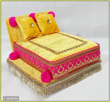 R D Handicraft Thakur ji Singhasan, Laddu Gopal ji Singhasan, Bal Gopal ji Singhasan and Blanket Silk All Purpose Chowki-thumb0