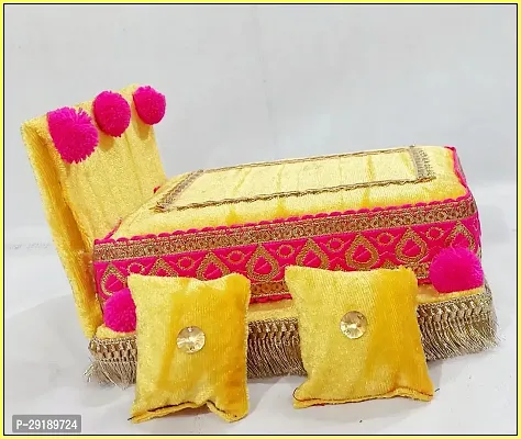 R D Handicraft Thakur ji Singhasan, Laddu Gopal ji Singhasan, Bal Gopal ji Singhasan and Blanket Silk All Purpose Chowki-thumb2