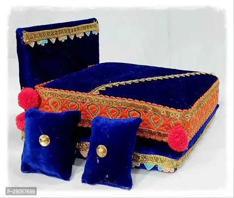 Laddu Gopal Ji Singhasan and Blanket Silk Chowki