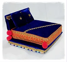 Laddu Gopal Ji Singhasan and Blanket Silk Chowki-thumb2