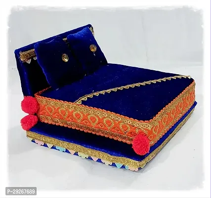 Laddu Gopal Ji Singhasan and Blanket Silk Chowki-thumb3