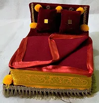 Thakur, Laddu Gopal, Bal Gopal Ji Singhasan with Blanket Silk Chowki-thumb1