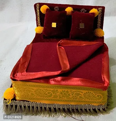 Thakur, Laddu Gopal, Bal Gopal Ji Singhasan with Blanket Silk Chowki-thumb2