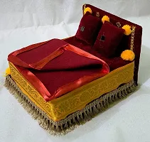 Thakur, Laddu Gopal, Bal Gopal Ji Singhasan with Blanket Silk Chowki-thumb2