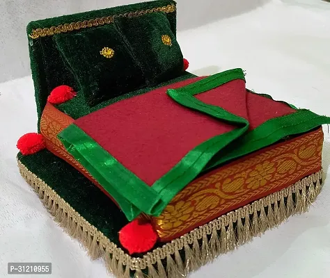 Thakur, Laddu Gopal, Bal Gopal Ji SinghasanWith Blanket Silk Chowki