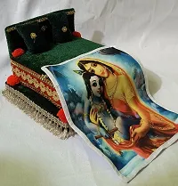 Thakur, Laddu Gopal, Bal Gopal Ji Singhasan With Printed Chadar Silk Chowki-thumb3