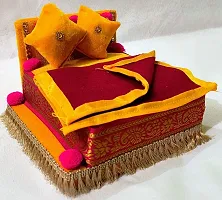 Thakur, Laddu Gopal, Bal Gopal Ji SinghasanWith Blanket Silk Chowki-thumb1