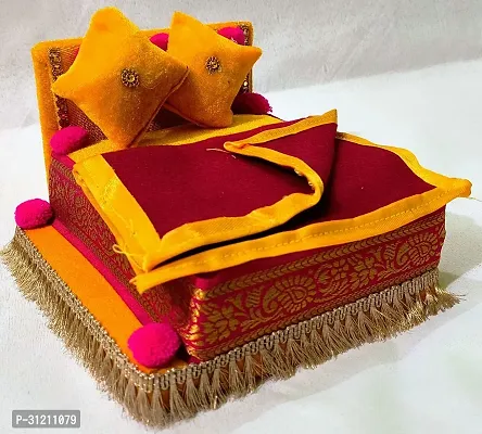 Thakur, Laddu Gopal, Bal Gopal Ji SinghasanWith Blanket Silk Chowki-thumb2