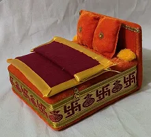 Thakur, Laddu Gopal, Bal Gopal Ji Singhasan With Blanket Silk Chowki-thumb2