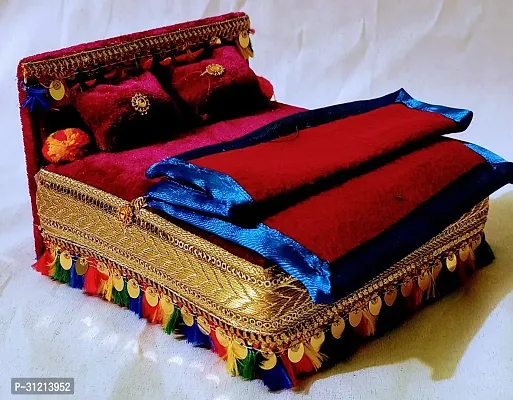 Thakur, Laddu Gopal, Bal Gopal Ji Singhasan With Blanket Silk Chowki