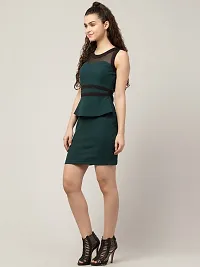 Best Women's Knee Length Casual Dress - Green-thumb1