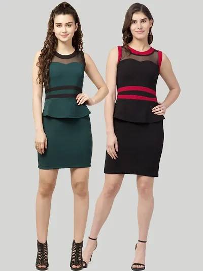 Combo of Women's Knee Length Casual Dress - + , Pack of 2pc