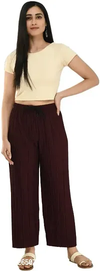 Womens Loose Fit Palazzo - Wine-thumb0