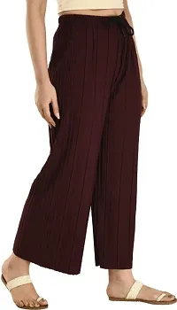 Womens Loose Fit Palazzo - Wine-thumb1