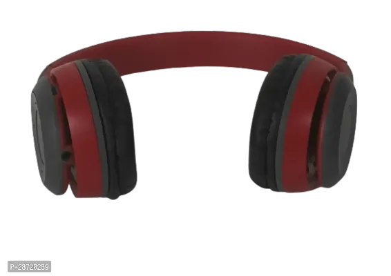 Stylish Red Wireless Bluetooth Portable Sports Headphones with Microphone