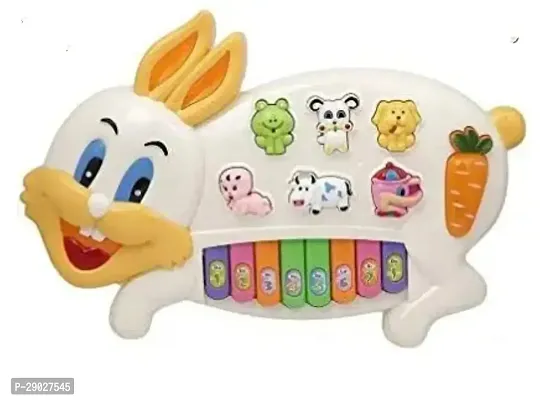 1698f-flipclips Musical Rabbit Piano Toy with Flashing Light  Sound for Kid, Early Development Musical Toy- Assorted (Pack of 1)-thumb0