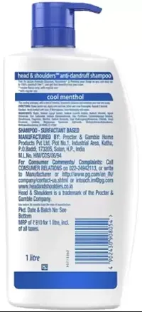 HEAD  SHOULDERS Anti - dandruff shampoo, cool menthol , cools and energizes ^* 1 L  (1 L)-thumb1