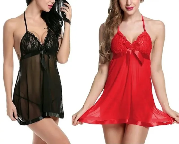 Baby Doll Nightwear Combo of 2 for Women