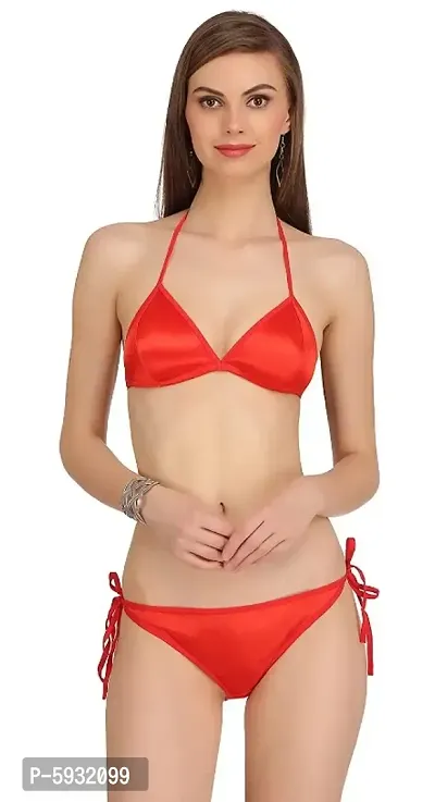 Women Sexy Satin Bikini Set (Bra-Panty Set)