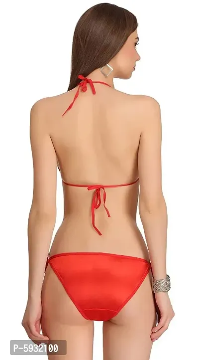 Women Sexy Satin Bikini Set (Bra-Panty Set) Combo of 2-thumb2