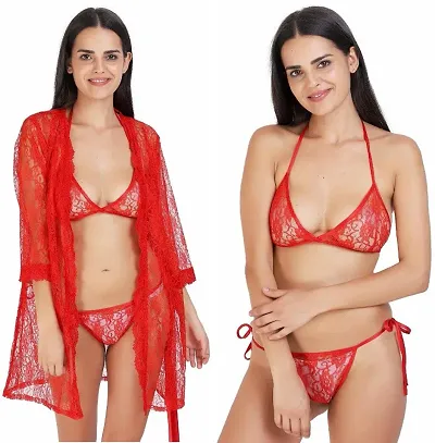 hub Women Robe and Lingerie Set