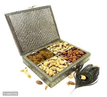 Minakari Design Dry Fruit Box (Peacock Design)-thumb2