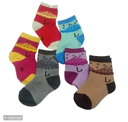 Justin dustin Newborn Kids Printed Cotton Socks-Pack of 6 Pairs-thumb2