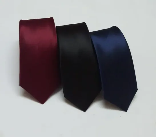 Stylish Satin Ties For Men Combo Of 3