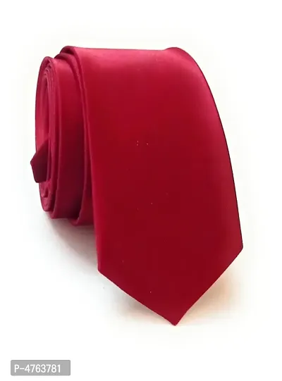 plain satin maroon tie