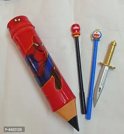Kids compass box and 3 cartoon pens combo-thumb0