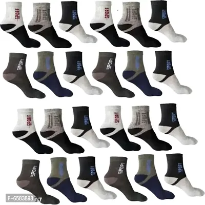 Men Ankle Length Sports cotton socks-pack of 12 pairs