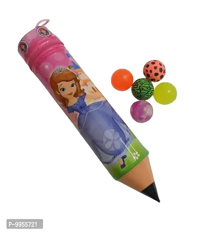 Pink Pencil Box with 5 Balls-thumb0