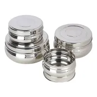 Best Selling Stainless Steel Belly Box Food Storage Containers |Set of 4| Kitchen Storage Containers-thumb2