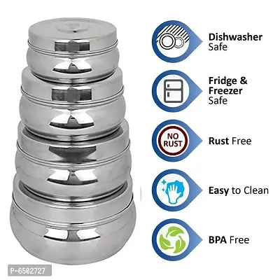 Best Selling Stainless Steel Belly Box Food Storage Containers |Set of 4| Kitchen Storage Containers-thumb4