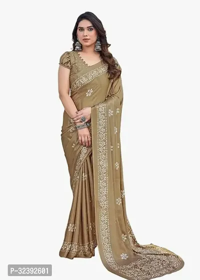 Chiffon Saree with Blouse Material for womens-thumb0