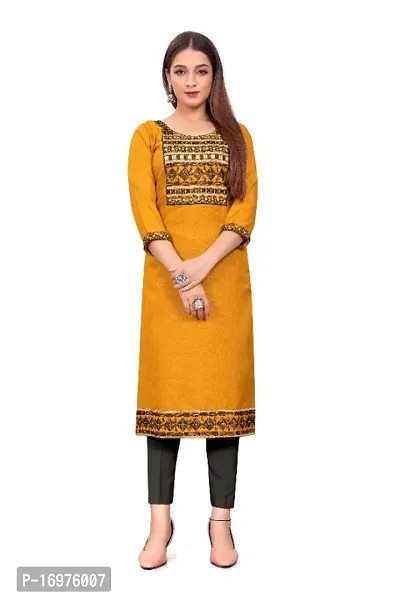 Womens Cotton Material and Embroidered kurta for women | Straight Cut kurti | Readymade Womens and Girls Casual Wear Kurti Kurta-thumb0