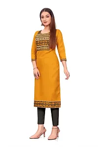 Womens Cotton Material and Embroidered kurta for women | Straight Cut kurti | Readymade Womens and Girls Casual Wear Kurti Kurta-thumb1