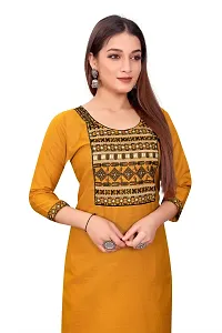Womens Cotton Material and Embroidered kurta for women | Straight Cut kurti | Readymade Womens and Girls Casual Wear Kurti Kurta-thumb4