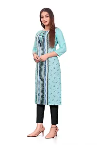 Womens Cotton Material Printed kurta for women | Straight Cut kurti | Readymade Womens and Girls Casual Wear Kurti Kurta-thumb3