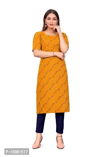 Womens Cotton Material Printed kurta for women | Straight Cut kurti | Readymade Womens and Girls Casual Wear Kurti Kurta-thumb0