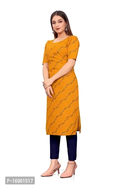 Womens Cotton Material Printed kurta for women | Straight Cut kurti | Readymade Womens and Girls Casual Wear Kurti Kurta-thumb3