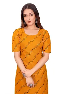 Womens Cotton Material Printed kurta for women | Straight Cut kurti | Readymade Womens and Girls Casual Wear Kurti Kurta-thumb1